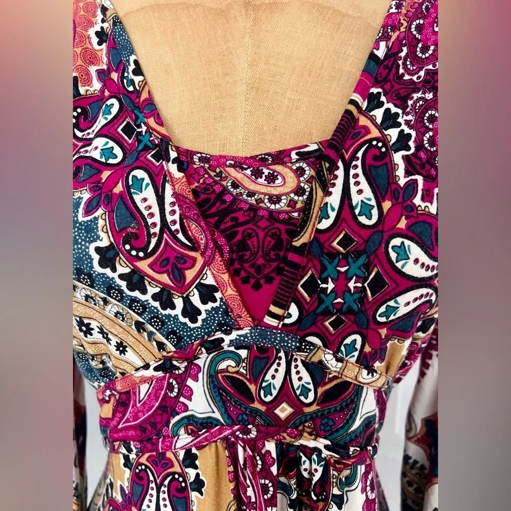 VENUS Fuchsia Belled Sleeve Sundress M
